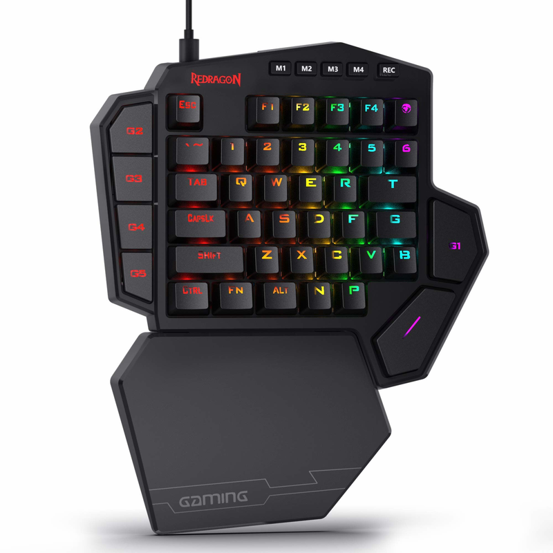 Gaming Keyboard And Mouse For Xbox - Redragon K585 DITI One-Handed RGB Mechanical