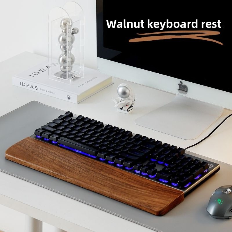 Wrist Rest Wood - Solid Wood Keyboard Palm Rest Mouse
