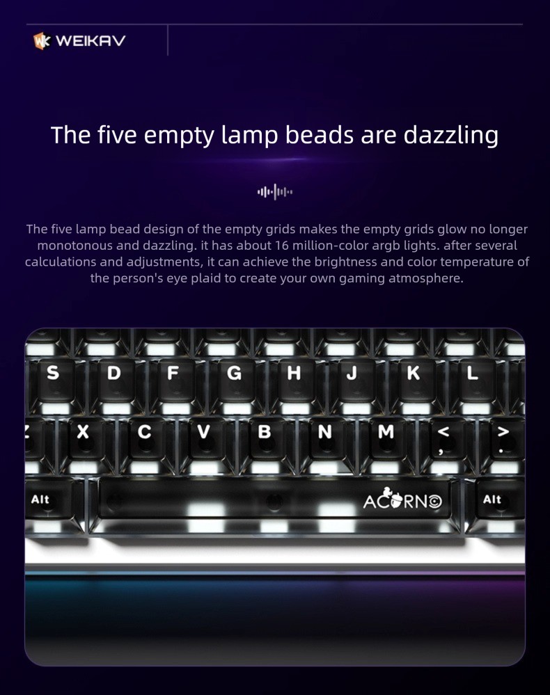 NEW WEIKAV Nut65 Aluminum Allo - Gaming Keyboard Hot Swappable recension och pris
