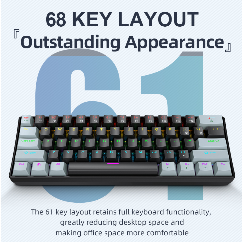 APAYADO K61 Mini Mechanical Ke - Gaming Keyboard Hot Swappable recension och pris