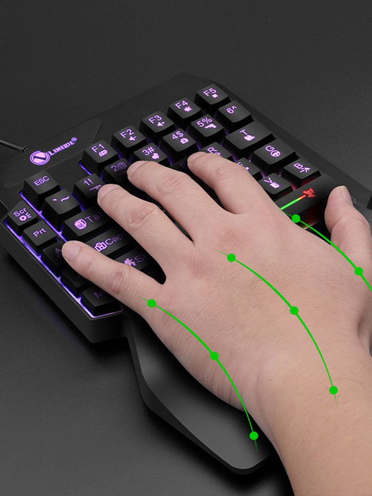 Mechanical One-Handed Light Ga - Gaming Keyboard And Mouse For Xbox recension och pris