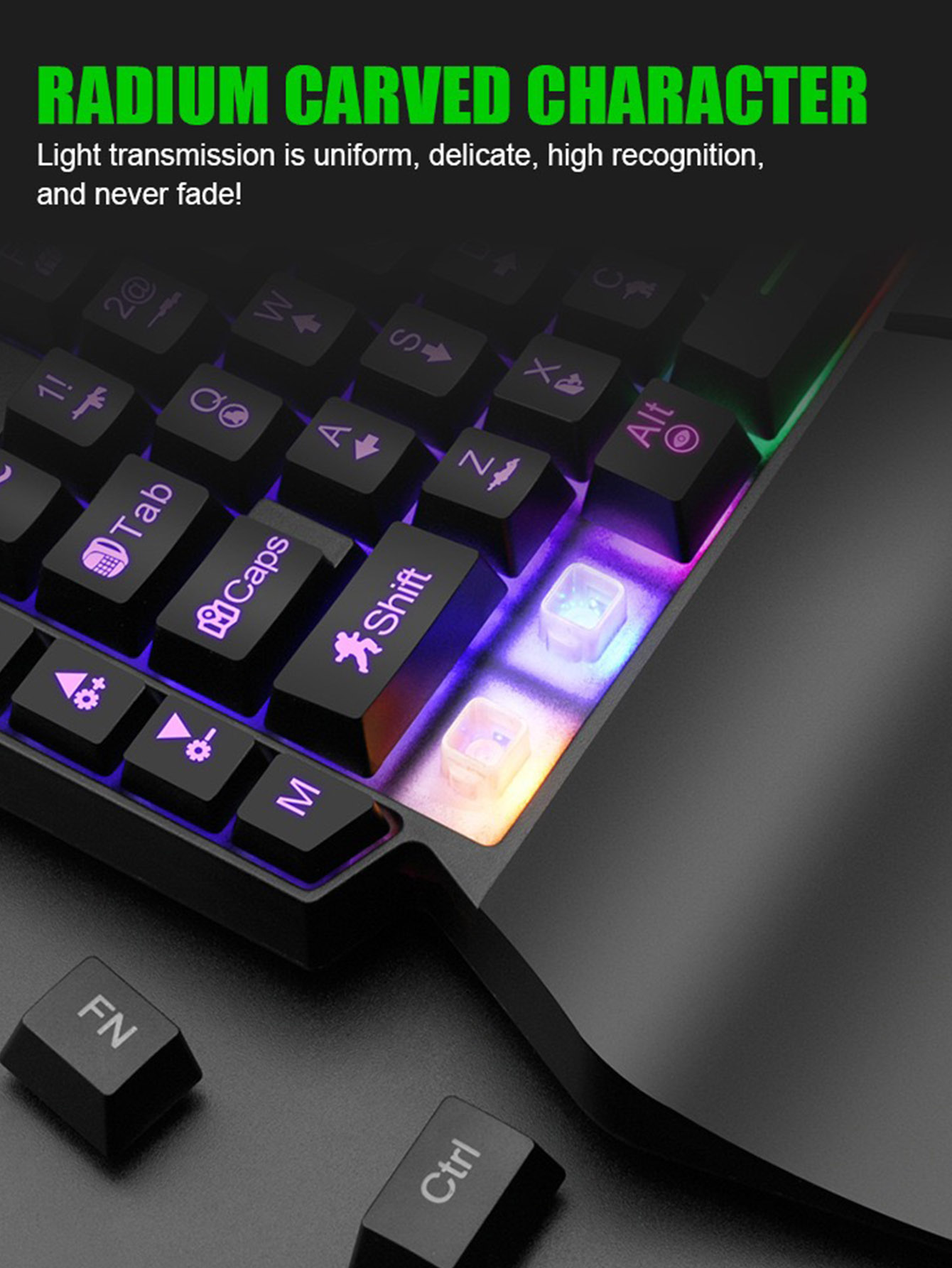 Mechanical One-Handed Light Ga - Gaming Keyboard And Mouse For Xbox recension och pris
