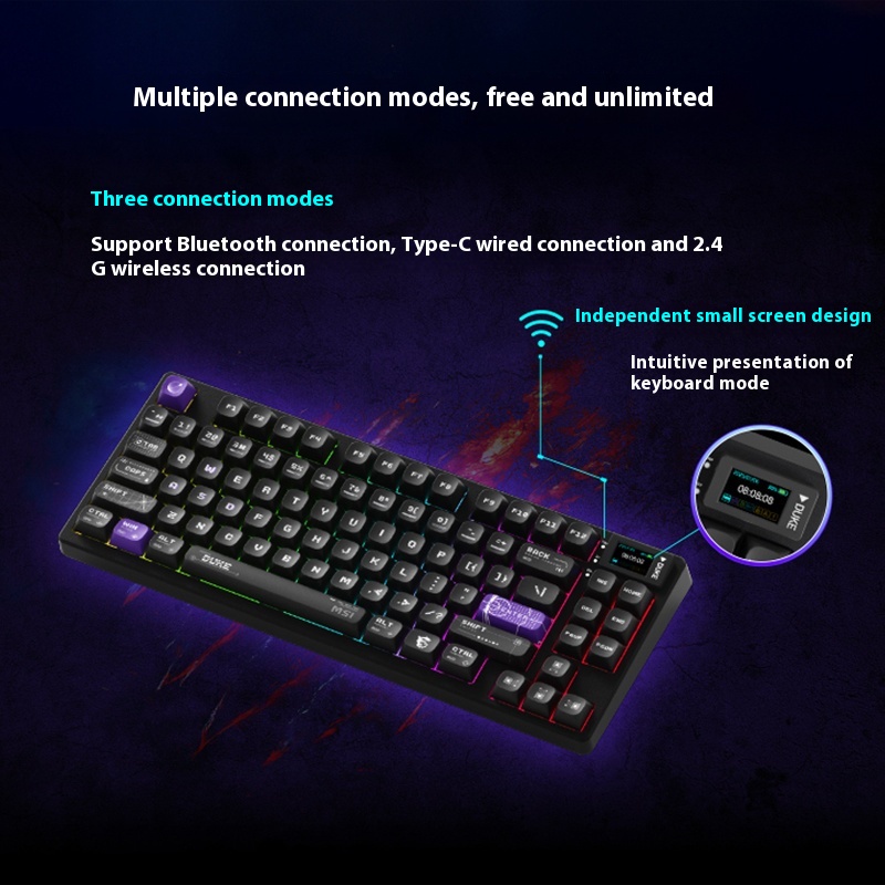 MSI FORGE GK600 W DUKE Three M - Gaming Keyboard Hot Swappable recension och pris