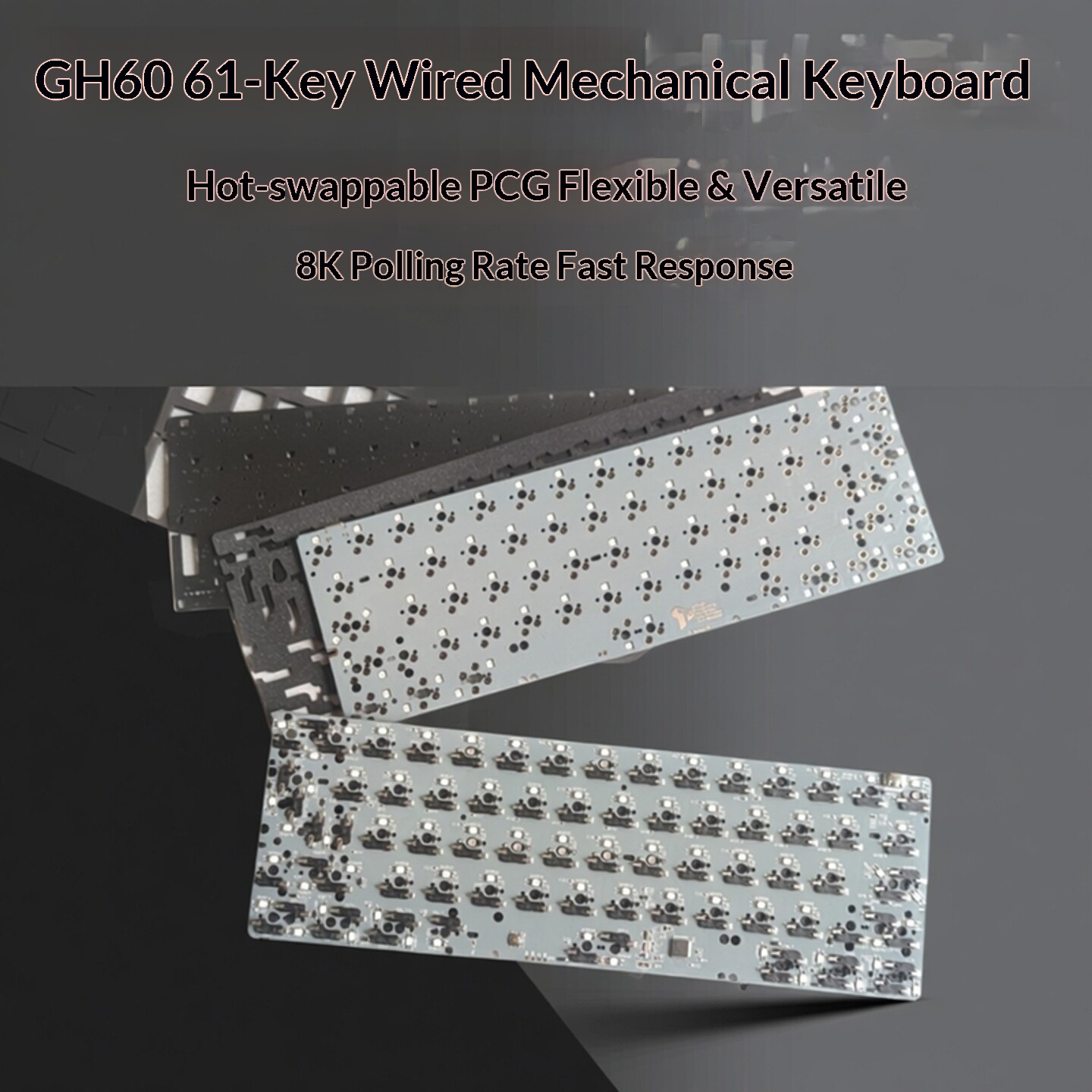GH60 Keyboard PCB Customized W - Hot Swap Pcb recension och pris