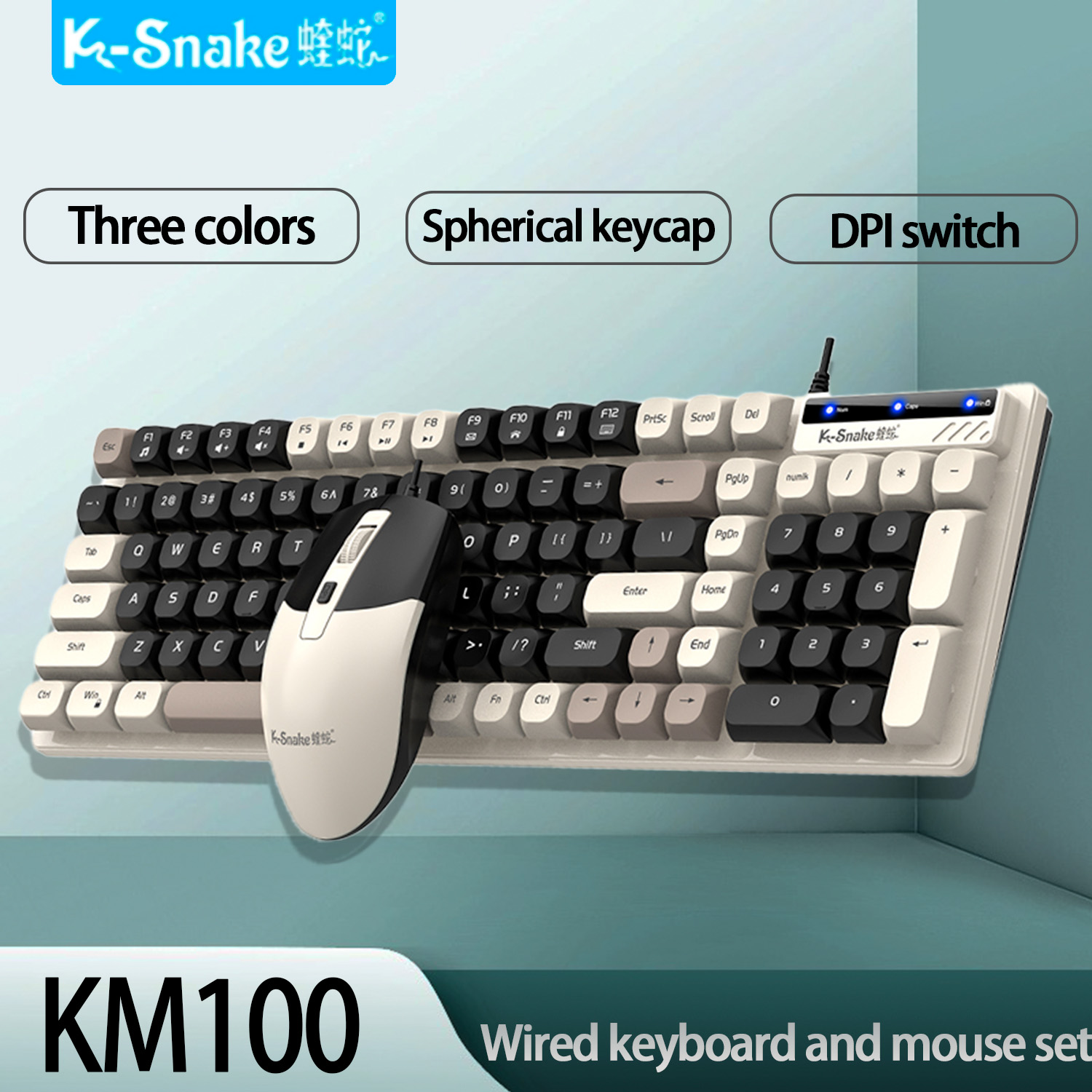 K-Snake KM100 Wired Fashion Ke - Gaming Keyboard And Mouse For Xbox recension och pris