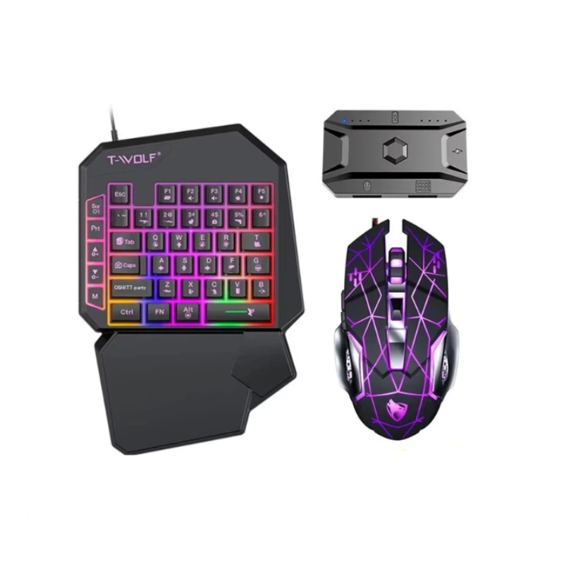 T-Wolf Tf950 5 In 1 One Handed - Gaming Keyboard And Mouse For Xbox recension och pris