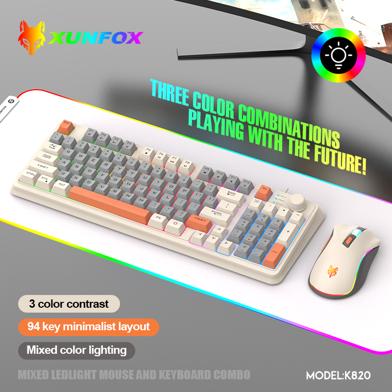 K820 USB Wired Game Keyboard M - Gaming Keyboard And Mouse For Xbox recension och pris
