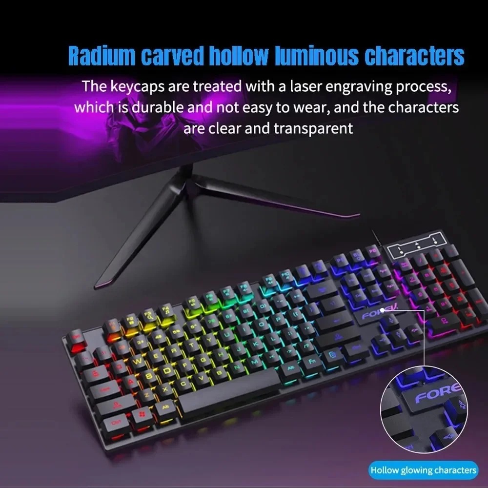 Kebidumei 104 key Backlit Mech - Gaming Keyboard And Mouse For Xbox recension och pris