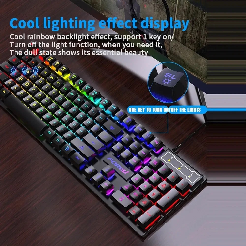 Kebidumei 104 key Backlit Mech - Gaming Keyboard And Mouse For Xbox recension och pris