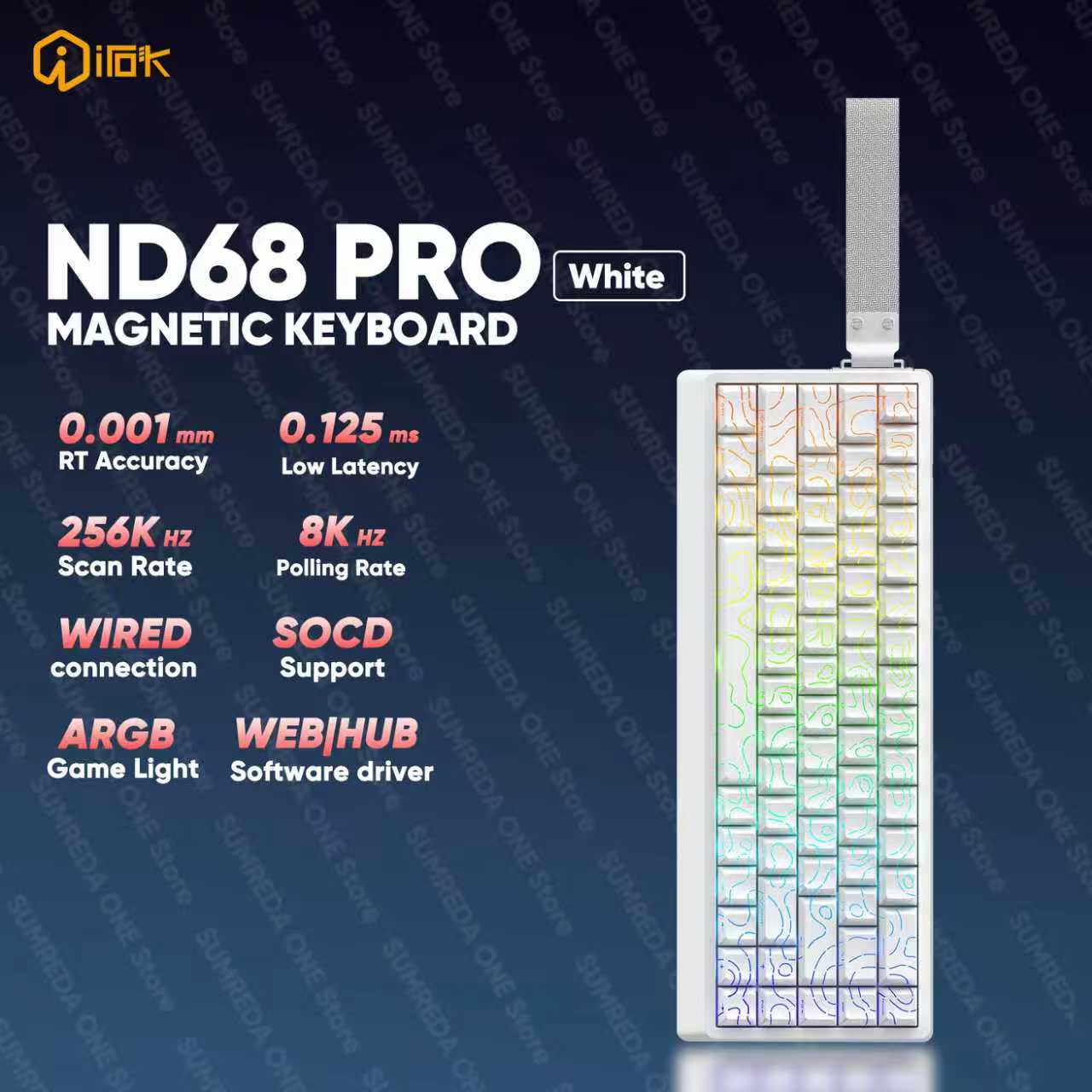 IROK ND68 Pro Gaming Mechanica - Gaming Keyboard Hall Effect Switches recension och pris