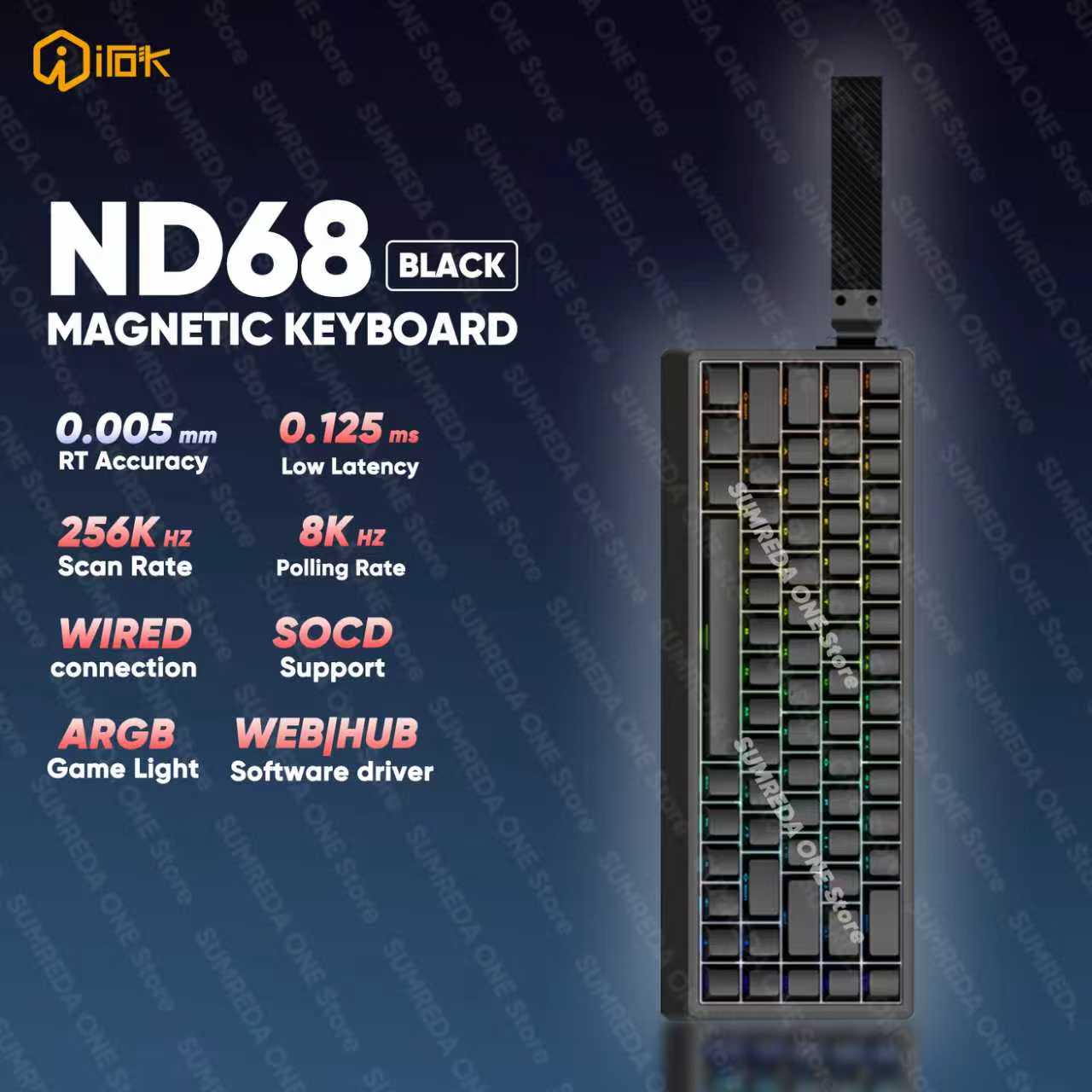 IROK ND68 ND68Pro Hall Effect  - Gaming Keyboard Hall Effect Switches recension och pris